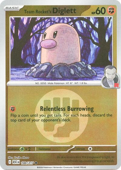 Team Rocket's Diglett (Energy Symbol Pattern)